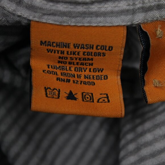 Tailor Vintage Flip Cuff Shirt Mens XL Gray Cotton/Linen Blend L/S Button Down - Picture 10 of 15